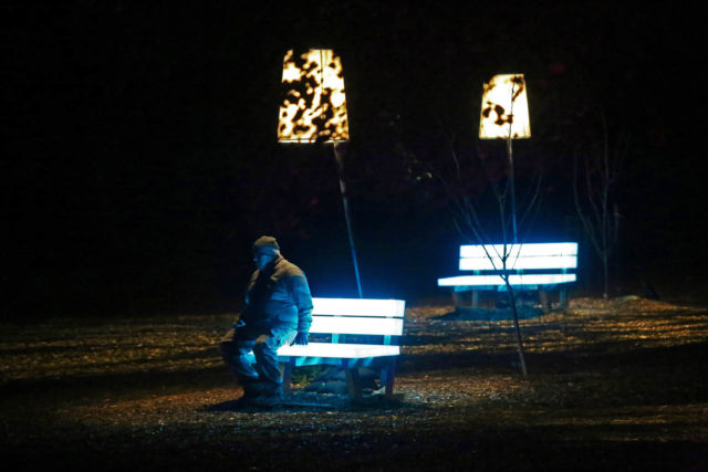 Light attracts people at DescansoGardens LA
